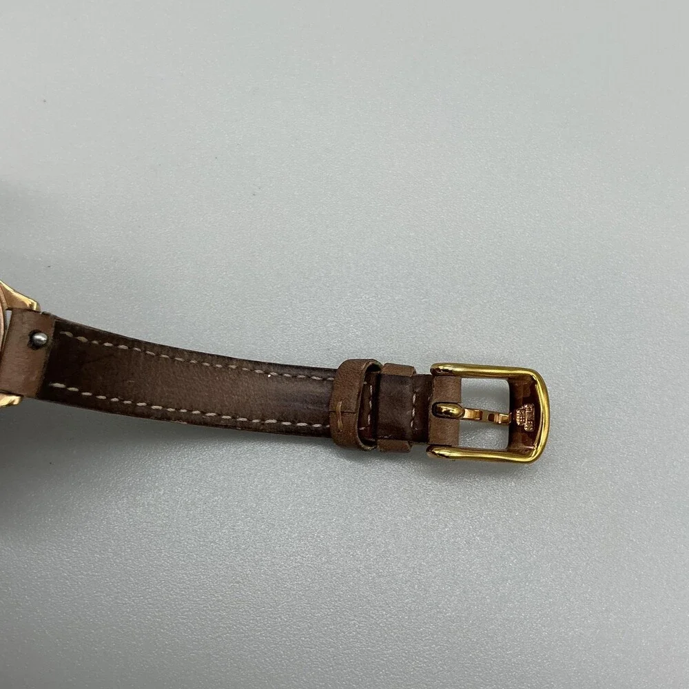 Fossil BQ1374 Womens Watch 26mm MOP Dial Brown Leather Gold Tone New Battery